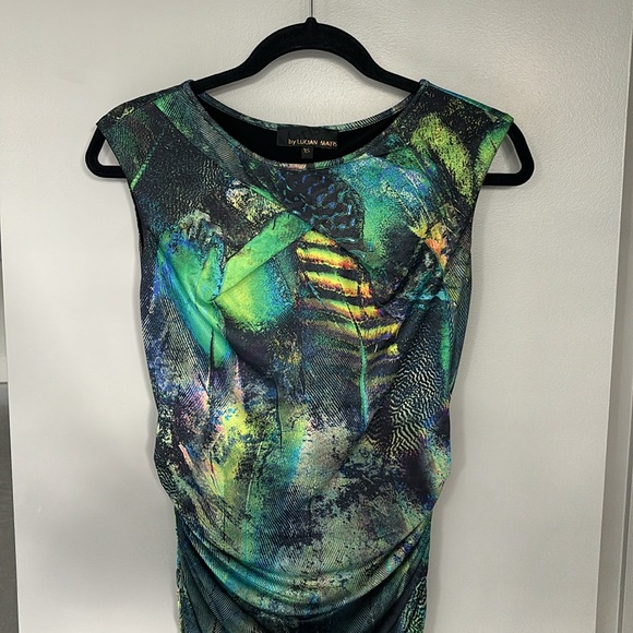 by Lucian Matis Bodycon Print Dress, Size XS - Picture 3 of 8